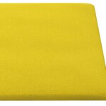 vidaXL Panneaux muraux 12 Pièces Jaune clair 90x15 cm Tissu 1 62 m²
