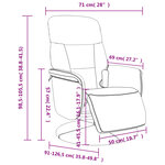 vidaXL Fauteuil inclinable de massage avec repose-pied noir velours