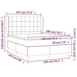 vidaXL Sommier à lattes de lit et matelas Bleu foncé 140x200cm Velours