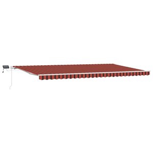 vidaXL Auvent Rétractable orange et marron 600 × 350 cm Tissu et acier