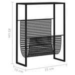 vidaXL Porte-revue Noir 35x15x45 cm Acier