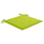 vidaXL Chaises à manger lot de 4 avec coussins vert vif teck solide