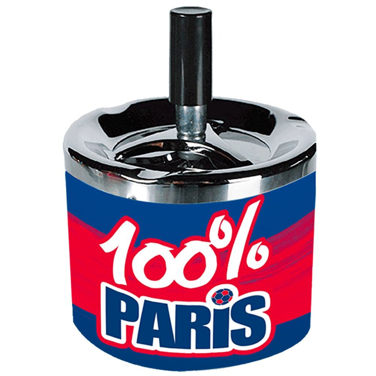 Paris Prix - Cendrier Poussoir Imprimé rio 9cm Multicolore