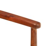 vidaXL Canapé 2 places noir cuir véritable et bois d'acacia solide