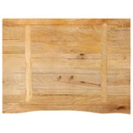 vidaXL Dessus de table à bord vivant 70x60x2 5 cm bois massif manguier