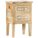 vidaXL Table de chevet peinte à la main 40x30x60 cm Bois de manguier