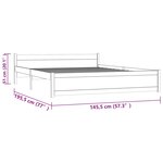 vidaXL Cadre de lit sans matelas blanc bois massif 140x190 cm