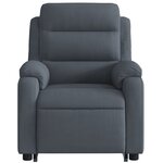 vidaXL Fauteuil de massage inclinable Gris foncé Velours