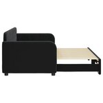 vidaXL Lit de jour avec lit gigogne noir 80x200 cm velours
