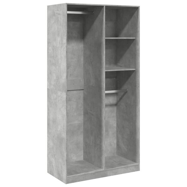 vidaXL Garde-robe Gris béton 100x50x200 cm Aggloméré