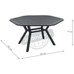 Table de jardin en aluminium ayma 150 cm