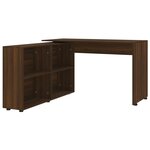 vidaXL Bureau d'angle Chêne marron Bois d'ingénierie