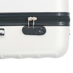 vidaXL Valise rigide 3 Pièces Argenté brillant ABS