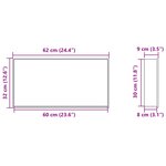 vidaXL Niche de douche noir mat 62x32x9 cm acier inoxydable