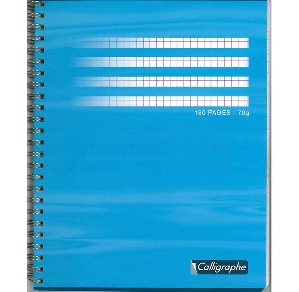 Cahier reliure intégrale 17x22 180p Q.5x5 70g x 5 CALLIGRAPHE