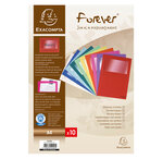 Paquet 10 chemises à fenêtre FOREVER coul.as EXACOMPTA