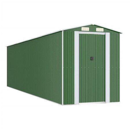 vidaXL Abri de jardin Vert 192x772x223 cm Acier galvanisé