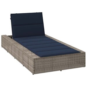 vidaXL Transat avec coussin flottant gris résine tressée