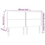 vidaXL Têtes de lit 4 Pièces Noir 90x5x78/88 cm Velours