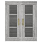 vidaXL Buffet haut Sonoma gris 69 5x34x180 cm Bois d'ingénierie
