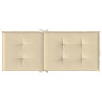 vidaXL Coussins de chaise de jardin dossier haut lot de 2 beige tissu