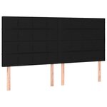 vidaXL Sommier à lattes de lit avec matelas Noir 160x200 cm Tissu