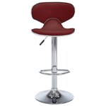 vidaXL Tabourets de bar lot de 2 rouge bordeaux similicuir