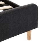 vidaXL Cadre de lit Gris foncé Jute 100 x 200 cm