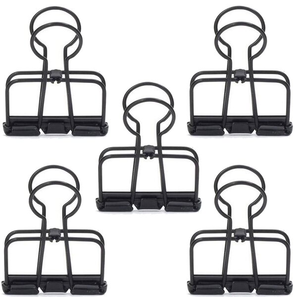 30 pinces double-clip noires 4 cm