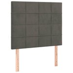 vidaXL Cadre de lit avec tête de lit Gris foncé 90x190 cm Velours