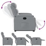 vidaXL Fauteuil inclinable Gris clair Tissu