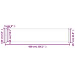 vidaXL Auvent latéral rétractable de patio 600x160 cm marron