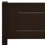 vidaXL Cadre de lit Bois de pin massif Marron foncé 120x200 cm