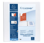 Classeur Pp Personnalisable Kreacover - 4 Anneaux En D 60mm - A4 Maxi - Blanc - X 10 - Exacompta