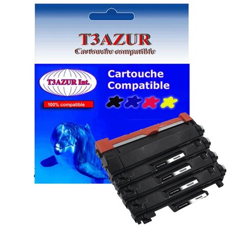 4 Toners compatibles avec Brother TN2420 pour Brother MFC-L2730DW, MFC-L2732DW, TN2420 - 3 000 pages - T3AZUR