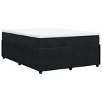 vidaXL Sommier à lattes de lit et matelas Noir 160x200 cm Velours