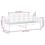 vidaXL Lit de jour blanc bois de pin massif 80x200 cm