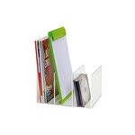 Porte-revues Catalogues 3 Compartiments 8,5 cm Acrylique H15,8 cm Transparent MAUL