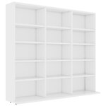 vidaXL Armoire à CD Blanc 100x23x89 5 cm Bois d’ingénierie