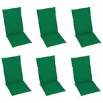 vidaXL Chaises pliables de jardin 6 Pièces avec coussins Bois d'acacia