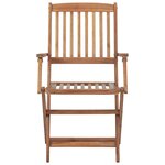 vidaXL Chaises pliables de jardin lot de 2 avec coussins Bois d'acacia