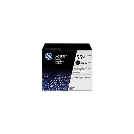 Hp 55x toners pack de 2 noir ce255xd