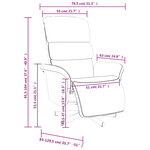 vidaXL Fauteuil inclinable avec repose-pieds bleu tissu