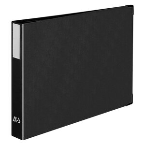 Classeur 4 anneaux en d format a3 à l’italienne en balacron noir - arianex