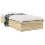 Lit de cadre vidaXL en chêne Sonoma 90x190 cm en bois d'ingénierie