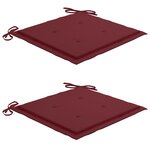 vidaXL Chaises pliables de jardin 2 Pièces avec coussins Bois d'acacia