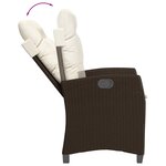 vidaXL Ensemble à manger de jardin et coussins 9 Pièces marron poly rotin