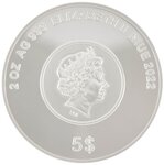 Pièce de monnaie en Argent 5 Dollars g 62.2 (2 oz) Millésime 2022 FRIENDS