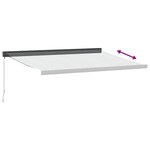 vidaXL Auvent rétractable anthracite et blanc 4x3 m tissu et aluminium