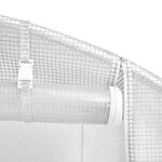 vidaXL Serre avec cadre en acier blanc 100 m² 20x5x2 3 m